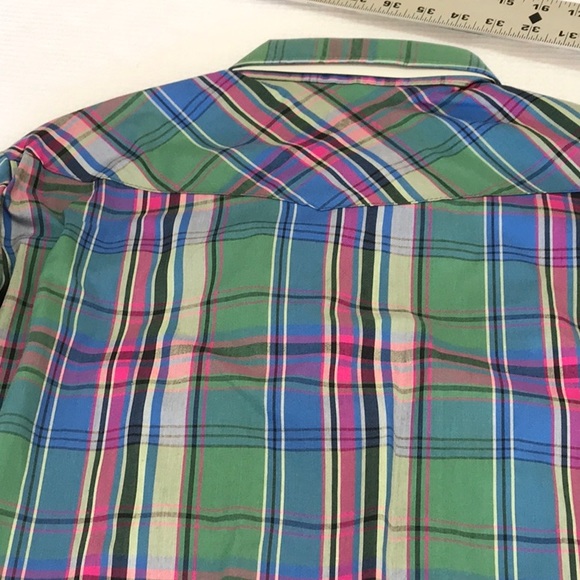 Vintage long sleeve Saddle King Western pearl button large. 16 1/2 regular - Picture 4 of 9